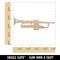 Trumpet Music Instrument Silhouette Unfinished Craft Wood Holiday Christmas Tree DIY Pre-Drilled Ornament